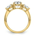 thumbnail image 2 of 14k Yellow Gold Three Stone Engagement Ring Moissanite Size 7.5 (1.42 cttw.), 2 of 8