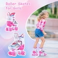 thumbnail image 4 of 4 Size Adjustable Light Roller Skates for Boys Girls Toddlers Beginners, 4 of 5