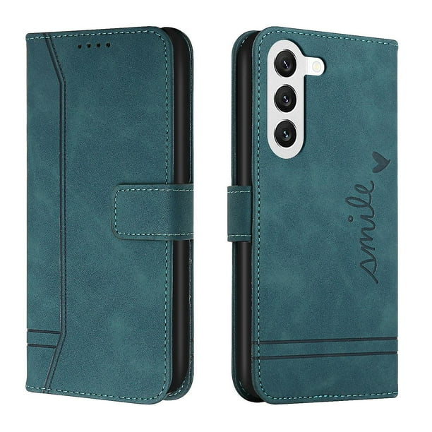Funda con tapa estilo vintage para Samsung S23, ranura para varias tarjetas, protección total, estilo retro, material PU+TPU