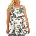 thumbnail image 2 of USSUMA Plus Size Flowy Tank Tops Summer Tops for Women 2022 Trendy Sunflower Graphic Womens Tunic Tops v Neck Basic Shirts Tees Sleeveless Dressy Blouses for Women, 2 of 6