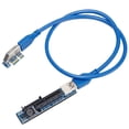thumbnail image 1 of Methold Adaptador de tarjeta elevadora PCIE PCIE X1 a PCI-E X4, Cable de extensión SATA USB 3,0, extensor de tarjeta elevadora, tarjeta adicional PCI Cables de audio/vídeo, 1 of 6