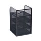 thumbnail image 5 of Organizador de escritorio 3 cajones metal suministros bolígrafos utensilios negro, 5 of 5