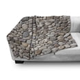 thumbnail image 3 of Rock Soft Flannel Fleece Throw Blanket, Random Sized and Shaped Stones Interlocking Stone Wall Shot Solid Coastal Details, Cozy Plush for Indoor and Outdoor Use, 60" x 80", Multicolor, by Ambesonne, 3 of 6