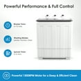 thumbnail image 2 of Artbros 14lbs Portable Twin Tub Washing Machine, Compact Electric Washer with Drain Pump for Apartment, Dorm, Grey, 2 of 7