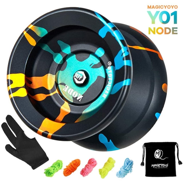 YOYÓ MAGICYOYO Y01 Professional Yoyo Alloy No responde Yoyo 10 bolas de acero inoxidable KK rodamiento Yoyo para jugador avanzado Yoyo para niños Principiante con bolsa de guantes y 5 cuerdas Yoyo Abanopi YOYÓ