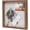 Brown, variant on 8x8 Shadow Box Picture Frame with Linen Board - Deep Wood & Glass Display Case to Hang Memory Box Baby Sports Memorabilia, Pins, Awards, Medals, Wedding, Tickets and Photos, Rustic Blue