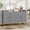 Dressers | Gray, variant on 47.2" Fluted Sideboard with Storage Cabinet, Modern Kitchen Sideboard with Adjustable Shelves, Media Console Buffet Cabinet with Doors for Living Room, Kitchen, Entryway, Grey