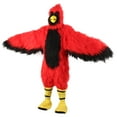 thumbnail image 3 of HPO Red & Black Cardinal Mascot Furry Suit for Adults – Unisex Costume Bundle, Multiple Sizes, 3 of 10