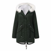 UPPADA Warm Winter Coats for Women 2024 Fashion Extreme Cold Weather Outwear Thicken Furry Down Jacket Quilted Parka-