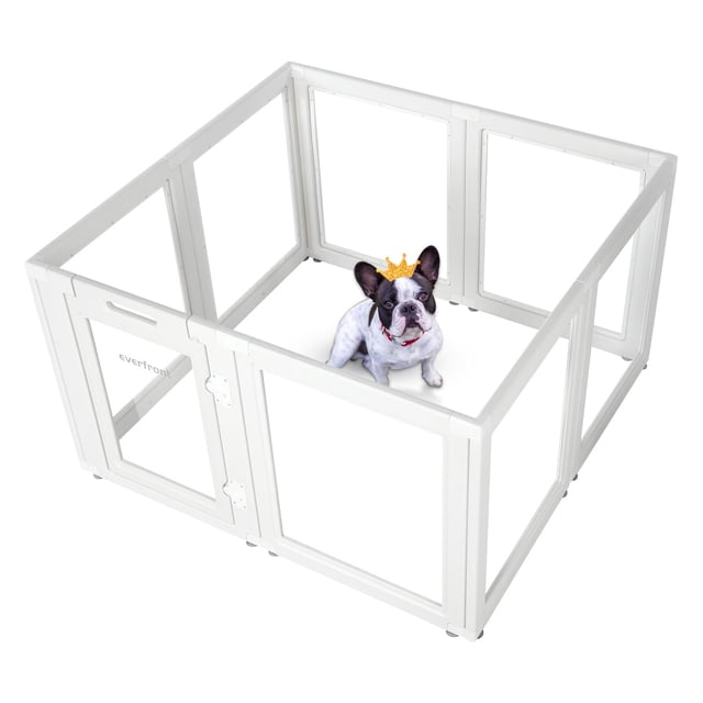 Parque de juegos para perros acrílico transparente para interiores para cachorros gatos conejos hurones corral transparente para mascotas jaula para p
