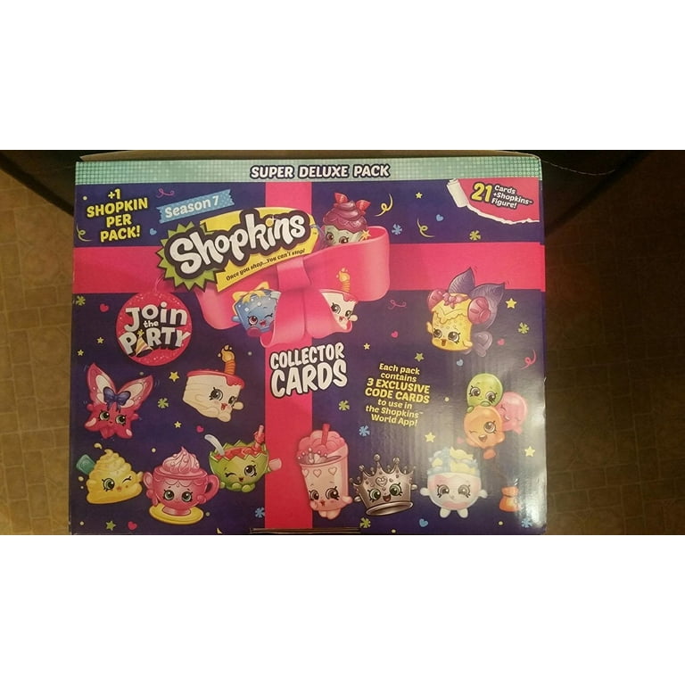 Shopkins Join the Party Collector Cards Season 7 Super Deluxe Pack (1 Pack  Per Order) - Walmart.com