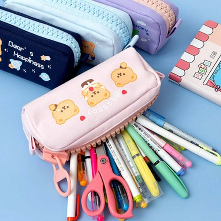 Kawaii Japanese Cartoon Big Zipper Pencil Bag – MyKawaiiCrate