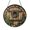 Acrylic 3.5 Inch, variant on Rustic Barn Door with Wreath Glass Suncatcher Round Window Hanging, Farmhouse Decor Gift for Mom
