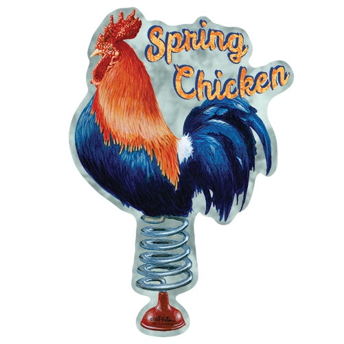 Spring Chicken Novelty Sign | Indoor/Outdoor | Funny Home Décor for Garages, Living Rooms, Bedroom, Offices | SignMission personalized gift Wall Plaque Decoration