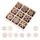 thumbnail image 1 of Amosfun 72 PCS Christmas colgantes colgantes de madera decorativa colgantes colgantes copos de nieve con forma de adornos colgantes para navidad festival de Navidad, 1 of 7