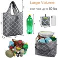 thumbnail image 4 of BeeGreen Bolsas de compras reutilizables para comestibles, paquete de 6 bolsas extragrandes de 50 libras Ripstop geométricas, lavables a máquina, bolsas de reciclaje de nailon con bolsa a granel, negr, 4 of 4