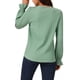 thumbnail image 3 of Blusa de encaje con escote en V y mangas de linterna para mujeres de INSPIRE CHIC, 3 of 5