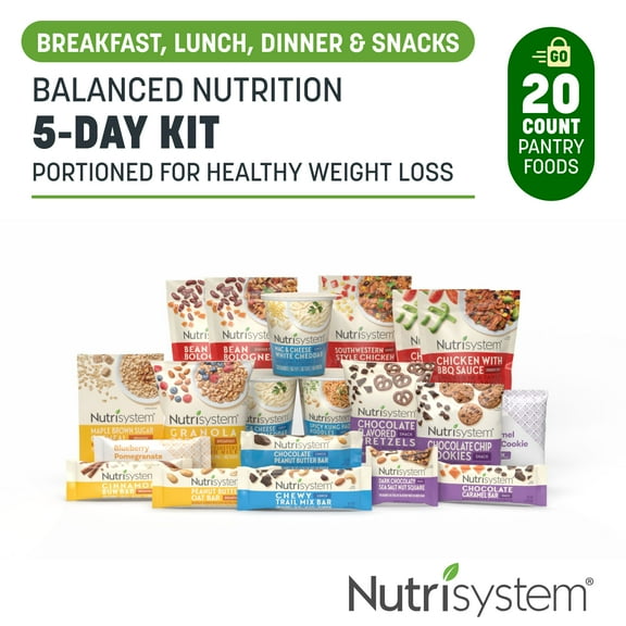 Nutrisystem Kickstart Balanced Nutrition 5-Day Protein Weight Loss Kit, 20 pack, Shelf-Stable