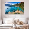 thumbnail image 2 of Elephant Stock Lake Tahoe Sand Harbor Scene Wall Art - Horizontal Canvas Wall Art - Living Room Wall Decor - Nature Canvas - Blue And Beige Decor - 51" x 34", 2 of 8
