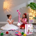 thumbnail image 2 of Kids Microphone With Stand Microphone For Kids Kid Karaoke Machine For Girls Toddler Microphones Kid Microphones For Singing Musical Toy For Fun Sound Effects For Children, 2 of 4