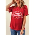 thumbnail image 5 of Christmas Cheer Red Merry Lights Print Crew Neck T-Shirt | [ZhiHiMeRi] | (US 4-6)S, 5 of 9