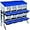 Blue, variant on Lumiparty Chicken Nesting Boxes for Laying Eggs, 6 Compartments Metal Egg Laying Boxes with Bracket Legs, with Collecting Eggs Trays, Easy to Clean, for Chickens and Ducks, Blue