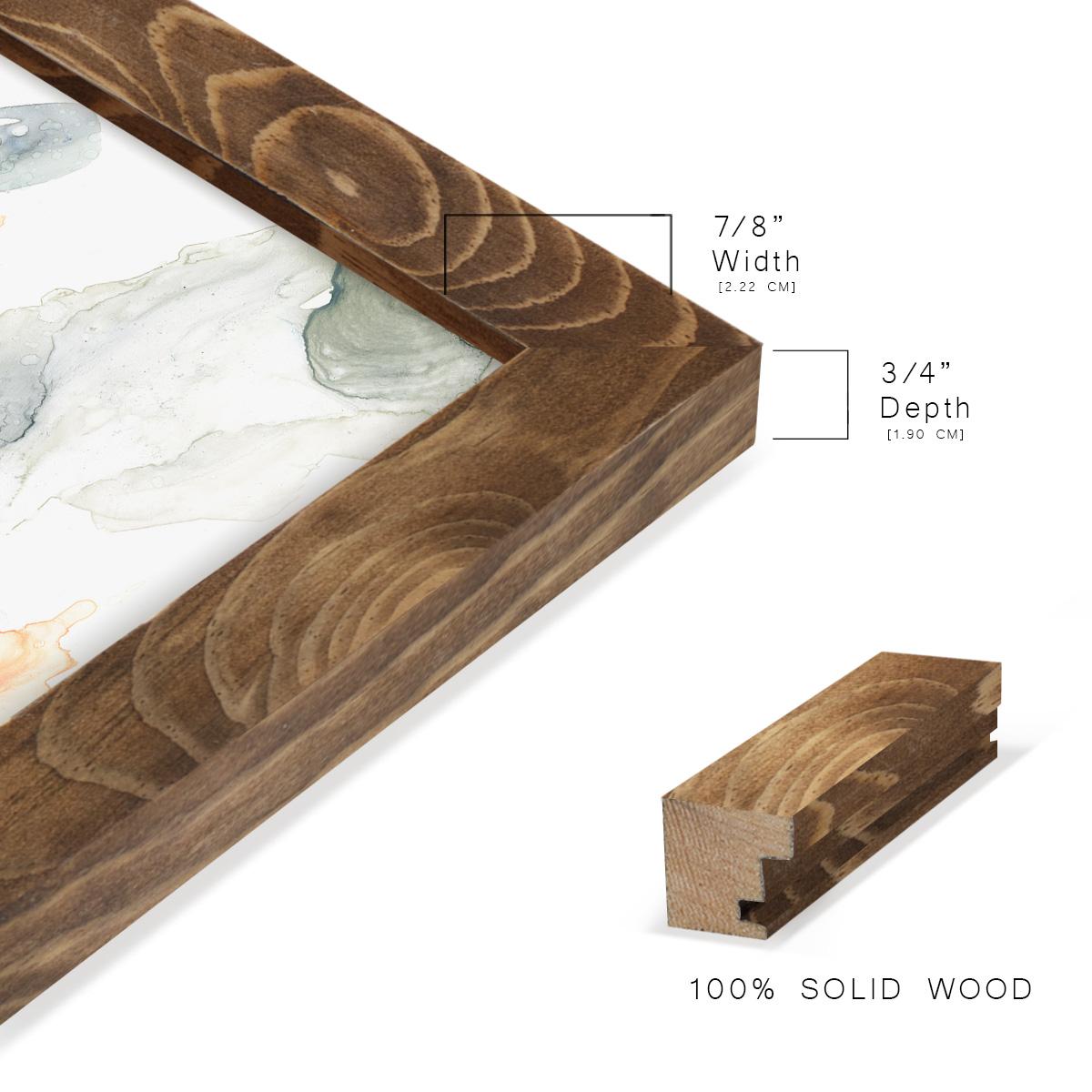 Organic Interlace II -Framed Print w/glass-Walnut