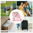 thumbnail image 4 of Unique Bargains 7 Pcs Portable Packing Cube Set for Luggage Pink, 4 of 6