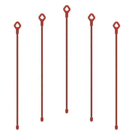 Uxcell Silicone Cable Ties, 12 Inch Reusable Twist Cable Ties Heavy Duty Bendable for Bundling Holding, 5 Pcs, Red