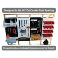 thumbnail image 4 of 4ft Metal Pegboard Standard Tool Storage Kit - Yellow Toolboard & White Accessories, 4 of 8