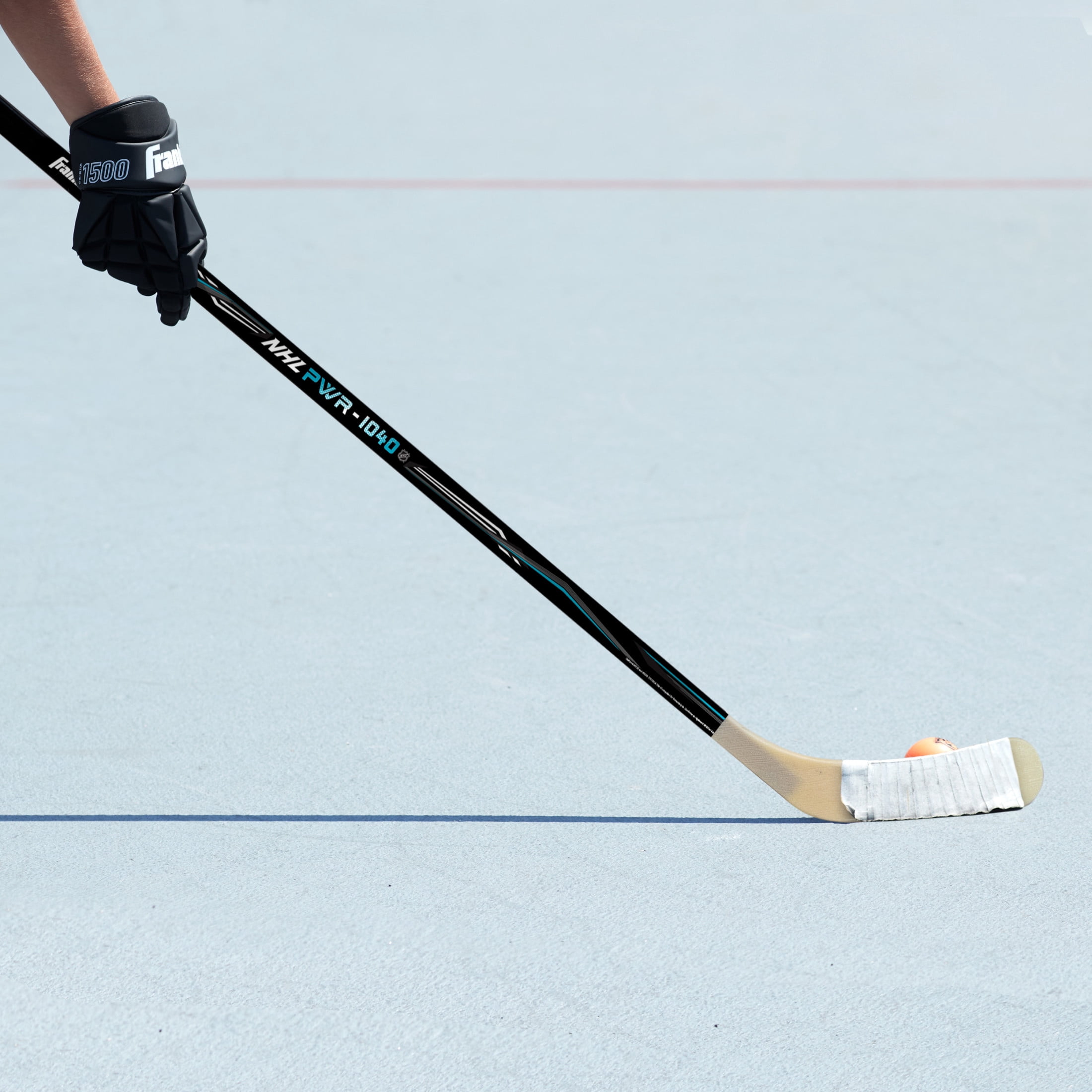 Franklin Sports NHL Youth Street Hockey Stick - Power 1040 Kids Outdoor Street Hockey Sticks - 40" Inch Youth Hockey Stick for Kids - Left Handed Hockey Stick - Wood/Fiberglass Shaft - Lefty