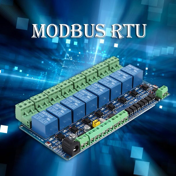 Road Communication Module JQSM Modbus RTU 8 Channel 12V Relay Module 8 Road Input RS485 TTL ...