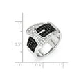thumbnail image 4 of Solid 925 Sterling Silver CZ Cubic Zirconia Buckle Anniversary Ring Band Size 6, 4 of 6