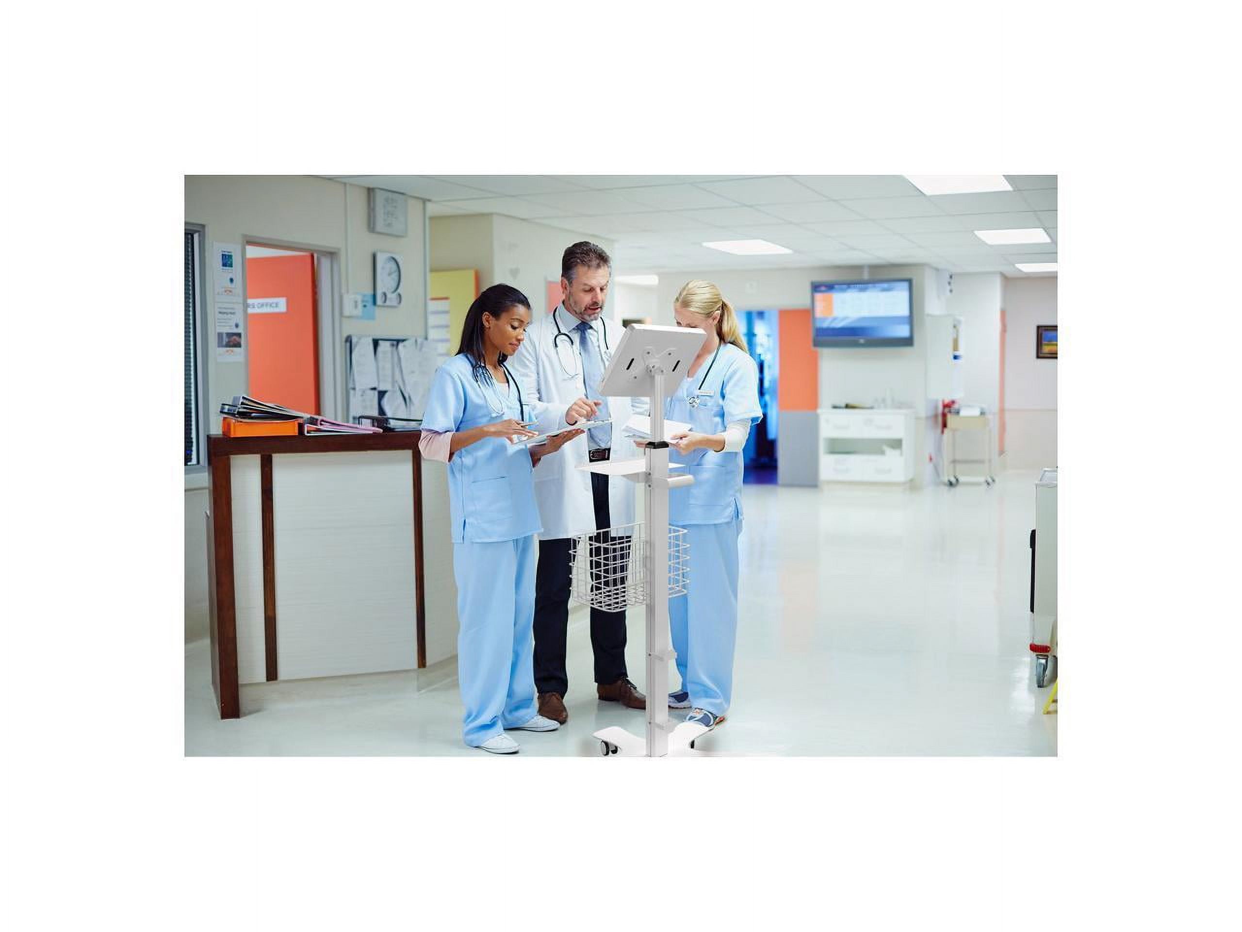 CTA Digital Medical Mobile Floor Stand with VESA Plate and Paragon Enclosure