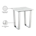 thumbnail image 3 of Meridian Furniture Table d'Appoint Contemporaine en Pierre Chromée, 3 of 6