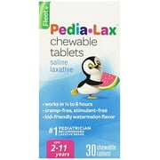4 Pack - Fleet Pedia-Lax Chewable Tablets Watermelon Flavor 30 Tablets Each