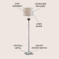 thumbnail image 4 of JONATHAN Y Amelia Lotus 59" Crystal / Metal LED Floor Lamp, Smoke Gray/Chrome, JYL2032A, 4 of 7
