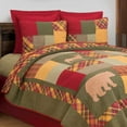 thumbnail image 3 of Buckley Deer Bear Green Cabin Lodge King 3 Piece Quilt Set, 3 of 8