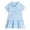 Blue, variant on KYAIGUO Toddler Girls Short Sleeve Dress 2-8 Years Cotton Casual Summer Printed T Shirt Knitted Dresses for Kids
