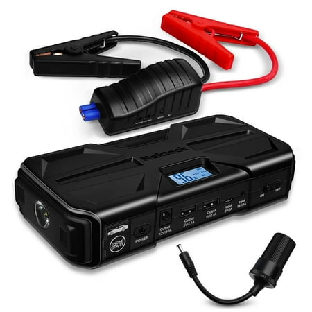 Nekteck 800A Peak 20000mAh Multifunction Car Jump Starter (Jump starts all Gas or 5.5L Diesel Engine) High Capacity Portable Power Bank with Dual USB Charging Output,Built in LED