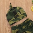 thumbnail image 5 of Newborn Baby Girls/Boy Romper Bodysuit Top Camouflage Pants Hats Jumpsuit Outfit Set, 5 of 7