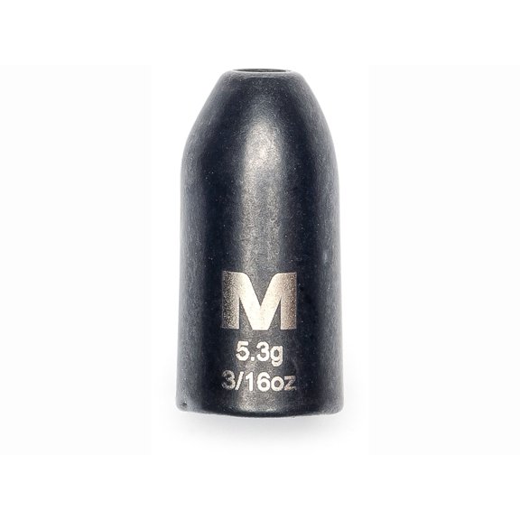 Mustad Worm Weight 3/16oz Tungsten Black 4PK