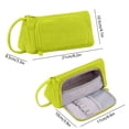 thumbnail image 3 of Hyknon Large Capacity Pencil Case Pen Pouch, Multi-layered Pencil Holder with Handle, Soft Stationery Bag with Zipper, Triangle Pen Pouch for Women Men Adult, Storage Organizer Bag for College, Green, 3 of 6
