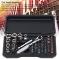 thumbnail image 4 of Socket and Ratchet Wrench Set, Screwdriver Socket Ratchet Wrench Kit 72 Teeth Heat Treated Design 5 Rotation Angle  for Outdoor, 4 of 7