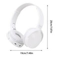 thumbnail image 3 of Rvasteizo Bluetooth Headphones, New Gaming Headset Wired HI-FI Sound Quality, White, 3 of 7