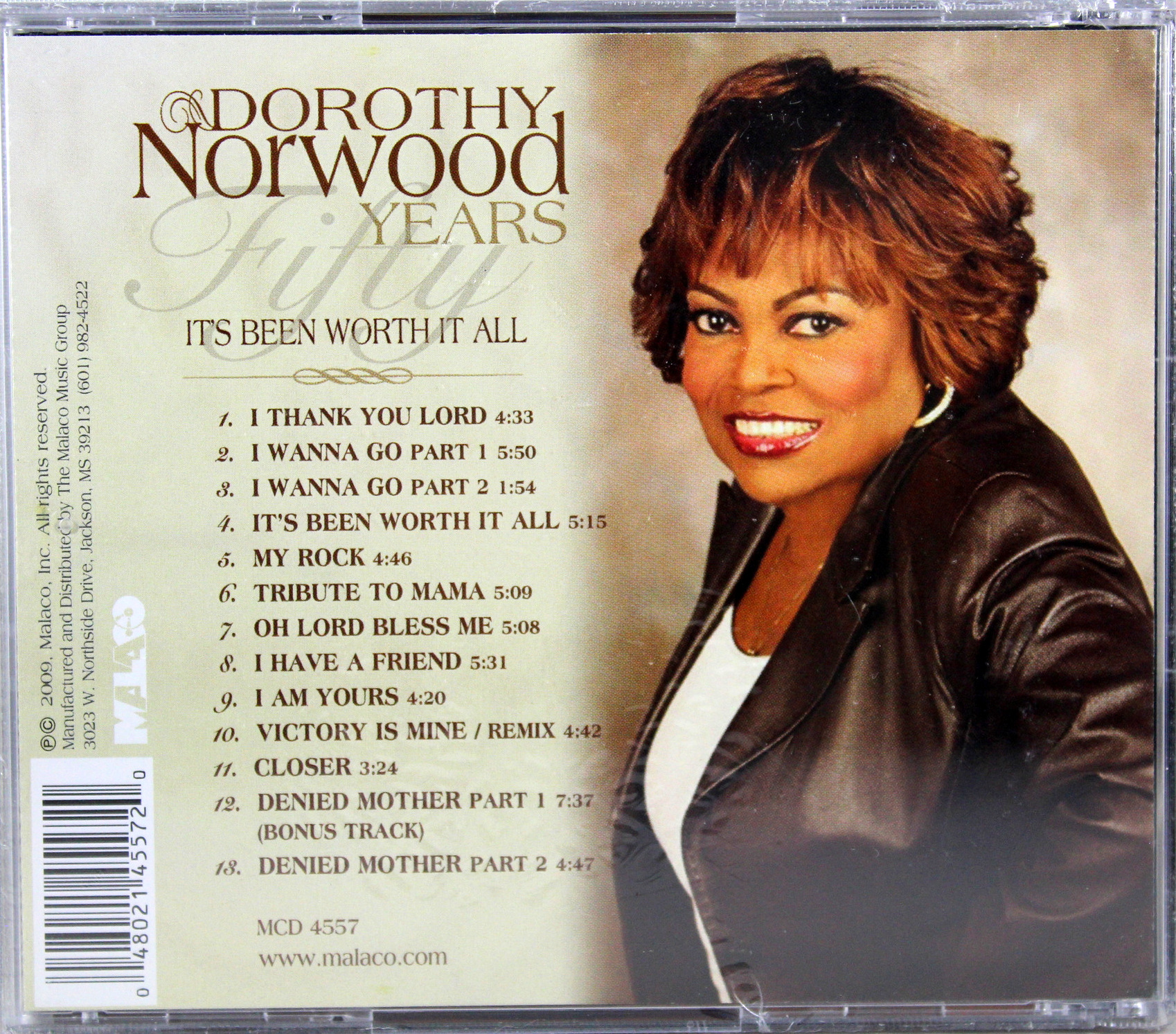 Dorothy Norwood - Fifty Years: It's Been Worth It All - Christian / Gospel - CD - image 2 of 2