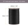 thumbnail image 2 of Thin Waxed Thread 137 Yards 0.55mm Polyester String Cord for Machine Sewing Hand Quilting Weaving, Black, 2 of 5
