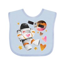Inktastic Astronaut Valentine Outer Space Hearts Boys or Girls Baby Bib