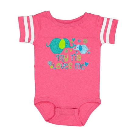 

Inktastic My Tía Loves Me- cute elephants Gift Baby Boy or Baby Girl Bodysuit