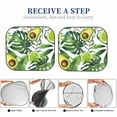 thumbnail image 6 of Haiem Watercolor Green Tropical Car Windshield Sun Shade (2 Pieces) Foldable Windshield Sun Shade Car Accessories for Truck SUV Pickup-Small, 6 of 7